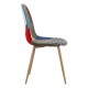 Silla Leo Patchwork Patchwork Clear de tela (poliéster transpirable)