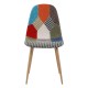 Silla Leo Patchwork Patchwork Clear de tela (poliéster transpirable)