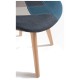 Silla Mona Patchwork Azul de tela (poliéster transpirable) - madera