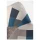 Silla Mona Patchwork Azul de tela (poliéster transpirable) - madera