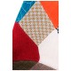 Silla Mona Patchwork Patchwork Clear de tela (poliéster transpirable) - madera
