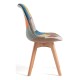 Silla Mona Patchwork Patchwork colores de tela (poliéster transpirable) - madera
