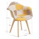 Silla Luba Patchwork Amarillo de tela (poliéster transpirable)