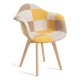 Silla Luba Patchwork Amarillo de tela (poliéster transpirable)