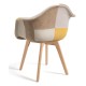 Silla Luba Patchwork Amarillo de tela (poliéster transpirable)