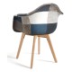 Silla Luba Patchwork Azul de tela (poliéster transpirable)