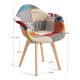 Silla Luba Patchwork Patchwork colores de tela (poliéster transpirable)