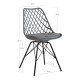 Silla Iron Mani Gris oscuro de polipropileno