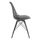 Silla Iron Mani Gris oscuro de polipropileno
