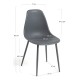 Silla Cleny Total Gris oscuro de polipropileno