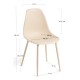 Silla Cleny Total Beige de polipropileno