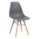 Silla Dinle Gris oscuro de polipropileno
