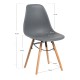 Silla Dinle Gris oscuro de polipropileno