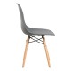 Silla Dinle Gris oscuro de polipropileno