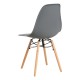 Silla Dinle Gris oscuro de polipropileno