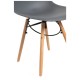 Silla Dinle Gris oscuro de polipropileno