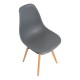 Silla Dinle Gris oscuro de polipropileno