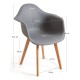 Silla Luba Gris oscuro de polipropileno