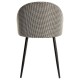 Silla ETNA, metal negro, tapizado pata de gallo y similpiel negra