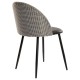 Silla ETNA, metal negro, tapizado pata de gallo y similpiel negra