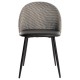 Silla ETNA, metal negro, tapizado pata de gallo y similpiel negra