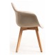 Silla Luba Tela Beige de polipropileno alcolchado con espuma de alta densidad y tapizado en tela