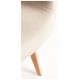 Silla Luba Tela Beige de polipropileno alcolchado con espuma de alta densidad y tapizado en tela