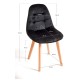 Silla Nordi Terciopelo Negro