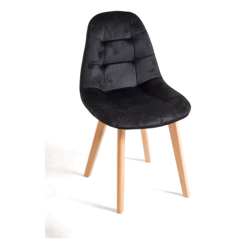 Silla Nordi Terciopelo Negro