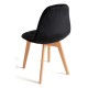 Silla Nordi Terciopelo Negro