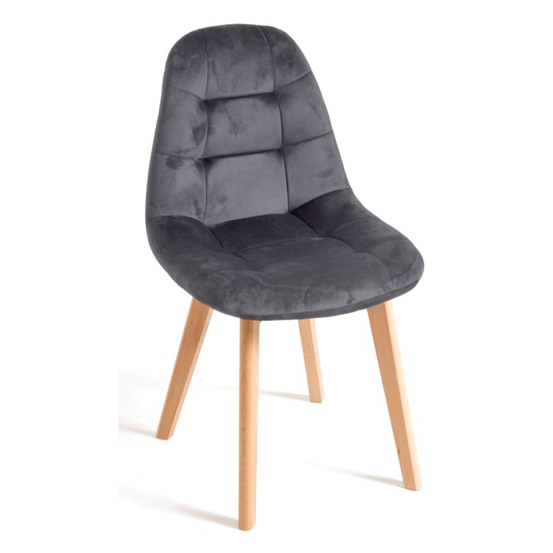 Silla Nordi Terciopelo Gris oscuro