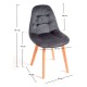 Silla Nordi Terciopelo Gris oscuro