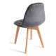 Silla Nordi Terciopelo Gris oscuro