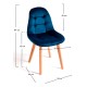 Silla Nordi Terciopelo Azul