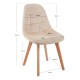 Silla Nordi Terciopelo Beige