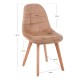 Silla Nordi Terciopelo Champán