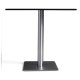 Mesa Luxia 60 cm Negro de acero reforzado con terminación cromada