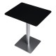 Mesa Luxia 60 cm Negro de acero reforzado con terminación cromada