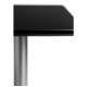 Mesa Luxia 60 cm Negro de acero reforzado con terminación cromada