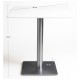 Mesa Luxia 60 cm Blanco de acero reforzado con terminación cromada