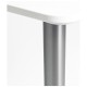 Mesa Luxia 60 cm Blanco de acero reforzado con terminación cromada