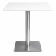 Mesa Luxia 60 cm Blanco de acero reforzado con terminación cromada