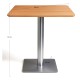 Mesa Luxia 60 cm Madera clara de acero reforzado con terminación cromada