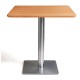 Mesa Luxia 60 cm Madera clara de acero reforzado con terminación cromada