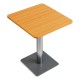 Mesa Luxia 60 cm Madera clara de acero reforzado con terminación cromada