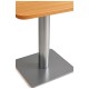 Mesa Luxia 60 cm Madera clara de acero reforzado con terminación cromada
