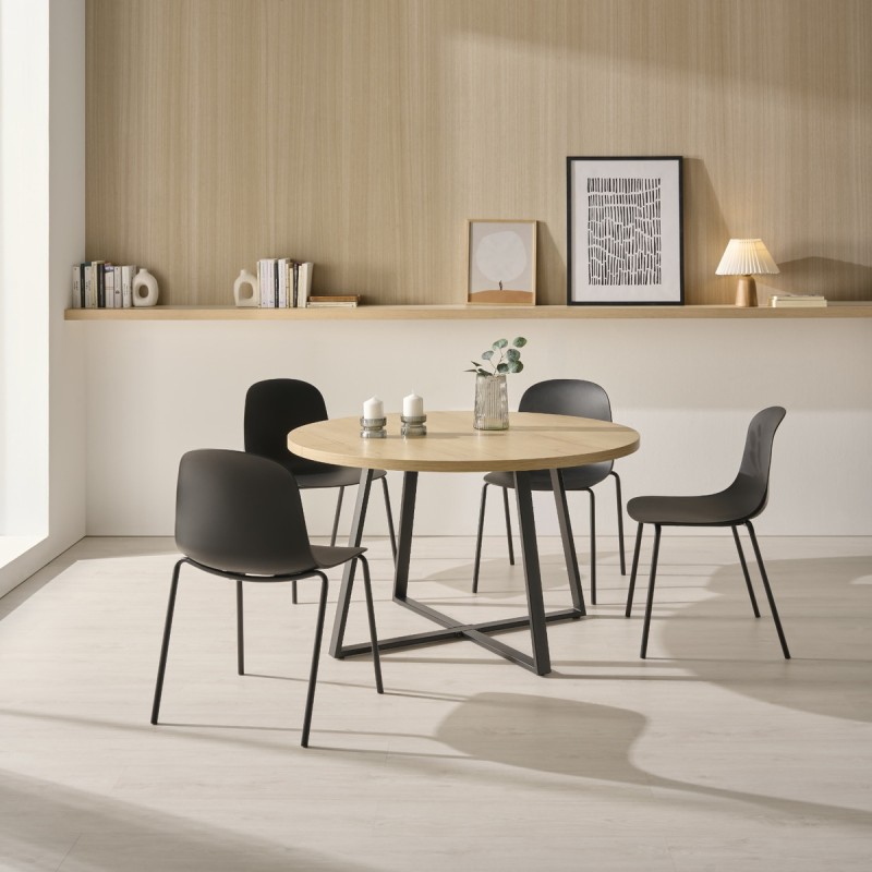 Mesa helen laminado apertura central
