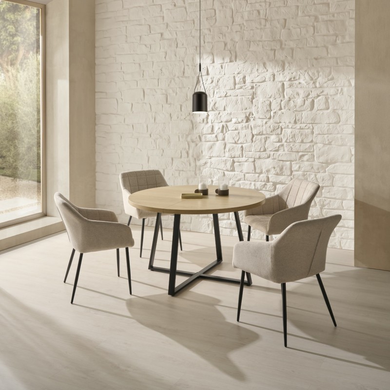 Mesa helen laminado apertura central